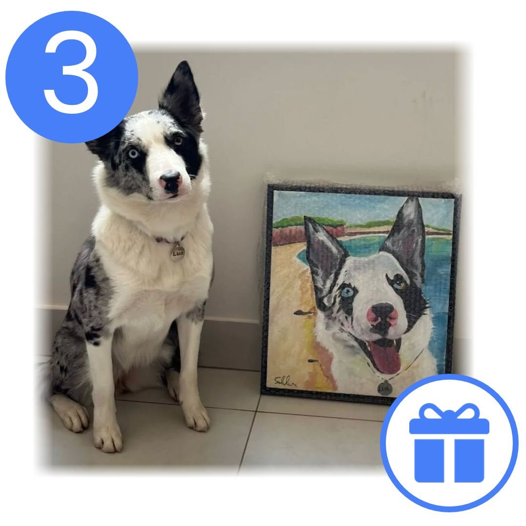 Receba tela pintada à mão em casa